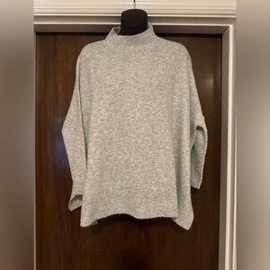 Loft Silver Sweater with Side Slits - Size S